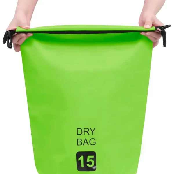 vidaXL Dry Bag Green 4 gal PVC - Image 2