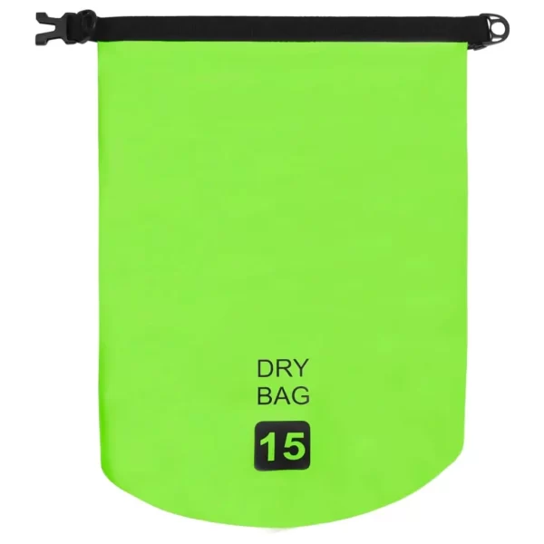 vidaXL Dry Bag Green 4 gal PVC - Image 3