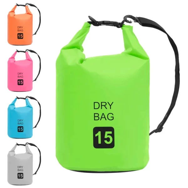 vidaXL Dry Bag Green 4 gal PVC - Image 9