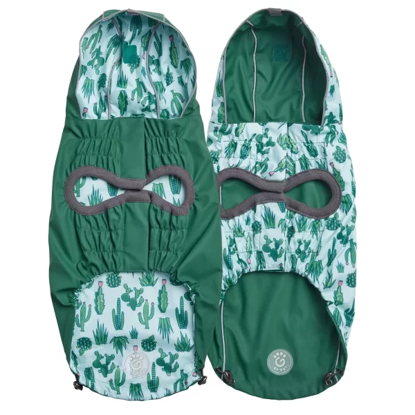 Reversible Elasto-Fit Raincoat - Green/Green - Image 3