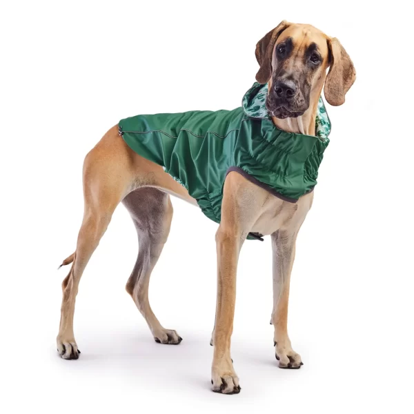 Reversible Elasto-Fit Raincoat - Green/Green - Image 5