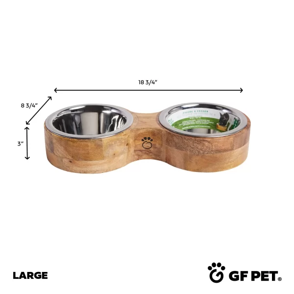Wood & Metal Feeder Double Diner - Image 7