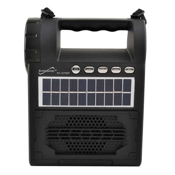 Supersonic Solar Power Speaker with FM Radio / Flashlight / Lantern - Image 3