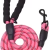 5 FT Thick Highly Reflective Dog Leash-Green - Image 6