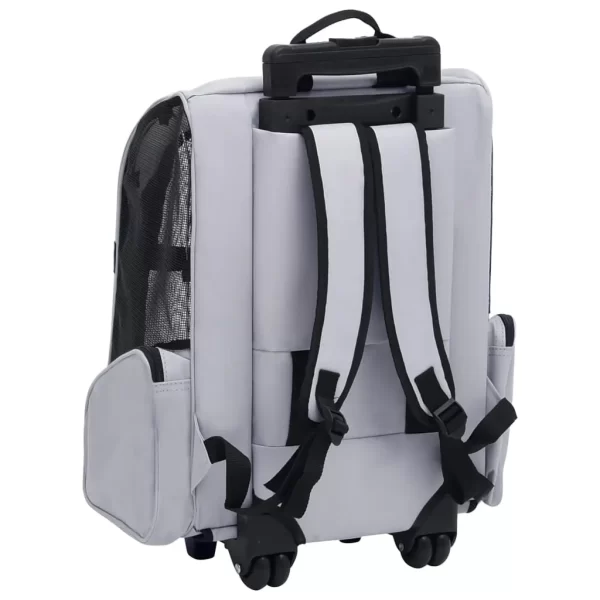 vidaXL Foldable Multipurpose Pet Trolley Gray - Image 4