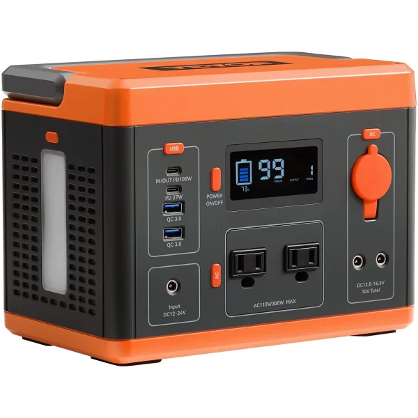 VEVOR Portable Power Station Solar Generator 296Wh 300W Backup Lithium Battery - Image 10