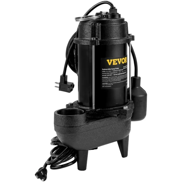 VEVOR Submersible Sewage Pump Water Pump 3/4 HP 5880GPH Cast Iron with Float - Image 8