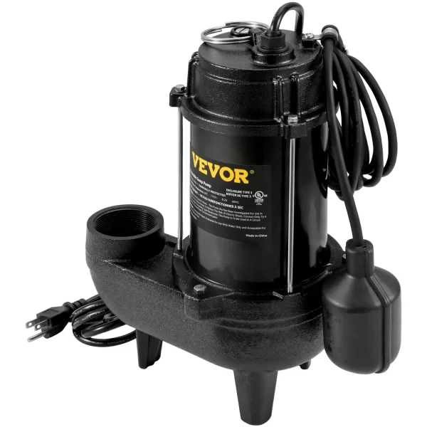 VEVOR Submersible Sewage Pump Water Pump 3/4 HP 5880GPH Cast Iron with Float - Image 11