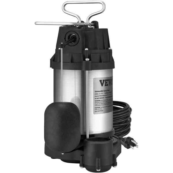 VEVOR Submersible Sump Pump Water Pump 1/2 HP 4320GPH Cast Iron Steel Basement - Image 11