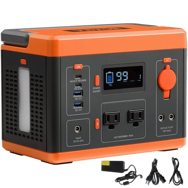 VEVOR Portable Power Station Solar Generator 296Wh 300W Backup Lithium Battery - Image 12