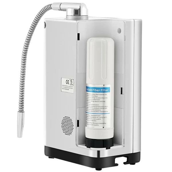 VEVOR Water Ionizer Machine, 7 Water Settings, Alkaline Acid Home Filtration System w/ 3.8" LCD Touch Panel, pH3.5-10.5 Kangen Water w/ 6000L Replaceable Filter, up to 1000PPM TDS & -500mV ORP, Silver - Image 10