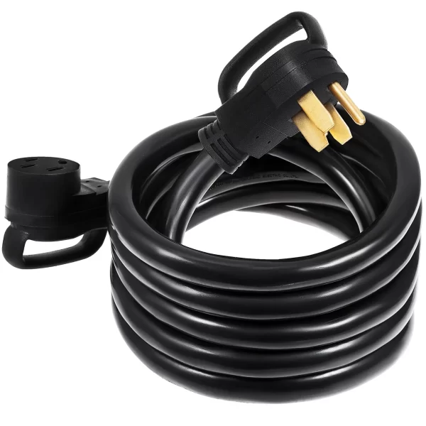 VEVOR 15Ft 50 Amp RV Extension Cord Durable Premium Power Cord RV 26.5mm Wire Diameter Extension Cord Copper Wire RV Cord Power Supply Cable for Trailer Motorhome Camper with Handles - Image 8