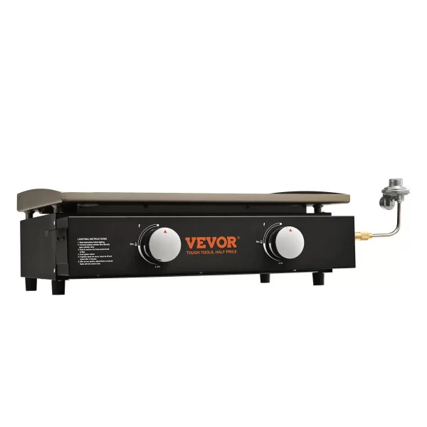 VEVOR Commercial Griddle, 22.4" Heavy Duty Manual Flat Top Griddle, Countertop Gas Grill with Non-Stick Cooking Plate, Steel LPG Gas Griddle, H-Shaped Burner Restaurant Portable Grill, 22,000 BTU - Image 10