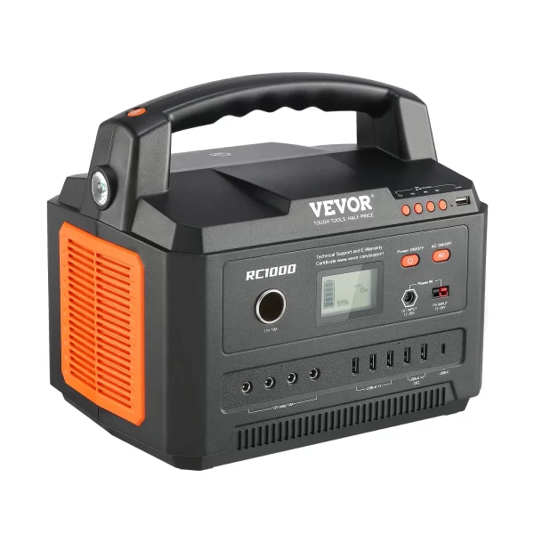 VEVOR Portable Power Station Solar Generator 999Wh 1000W with 12 Charging Ports - Image 8