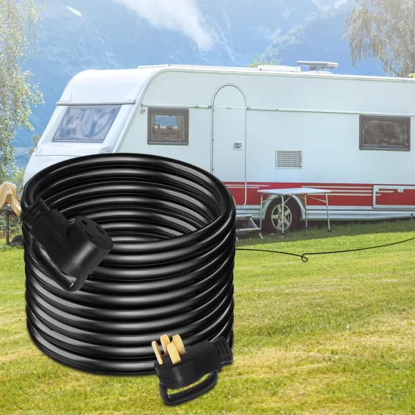 VEVOR 15Ft 50 Amp RV Extension Cord Durable Premium Power Cord RV 26.5mm Wire Diameter Extension Cord Copper Wire RV Cord Power Supply Cable for Trailer Motorhome Camper with Handles - Image 17
