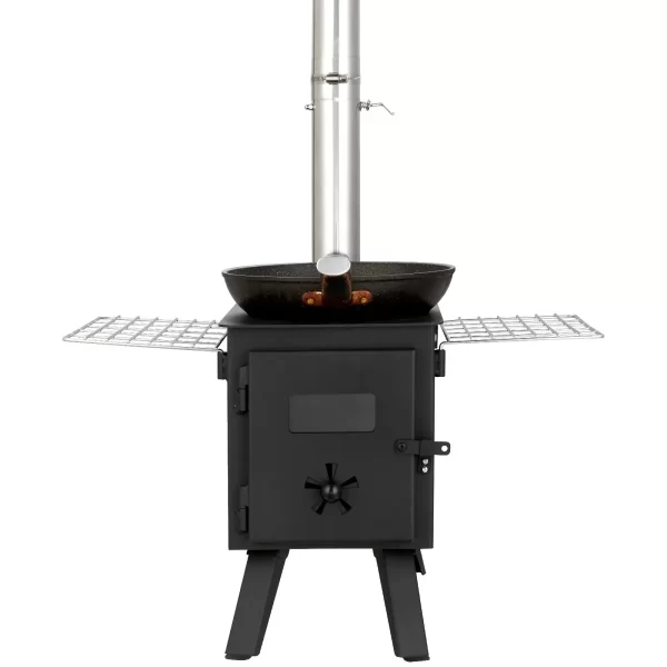 VEVOR Wood Stove, 86 inch, Alloy Steel Camping Tent Stove, Portable Wood Burning Stove with Chimney Pipes & Gloves, 1400inFirebox Hot Tent Stove for Outdoor Cooking and Heating with 8 Pipes - Image 10