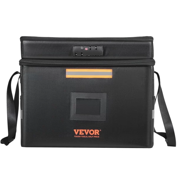 VEVOR Fireproof Document Box, 2000 Fireproof Document Bag with 3 Storage Layers, 15.35"x12.4"x13.98", Fireproof Wallet, Large Briefcase, Money Storage, Passport, Documents, Bank File - Image 21