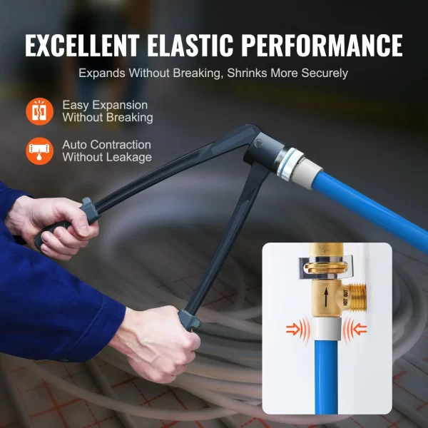 VEVOR PEX Pipe 3/4 Inch, 100 Feet Length PEX-A Flexible Pipe Tubing for Potable Water, Pex Water Lines for Hot/Cold Water & Easily Restore, Plumbing Applications with Free Cutter,Blue - Image 4