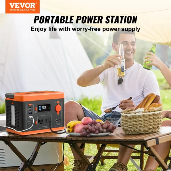 VEVOR Portable Power Station Solar Generator 296Wh 300W Backup Lithium Battery - Image 13