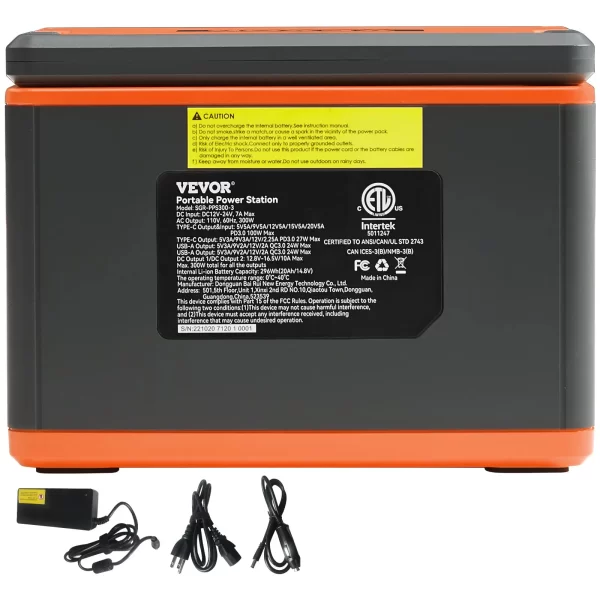 VEVOR Portable Power Station Solar Generator 296Wh 300W Backup Lithium Battery - Image 20