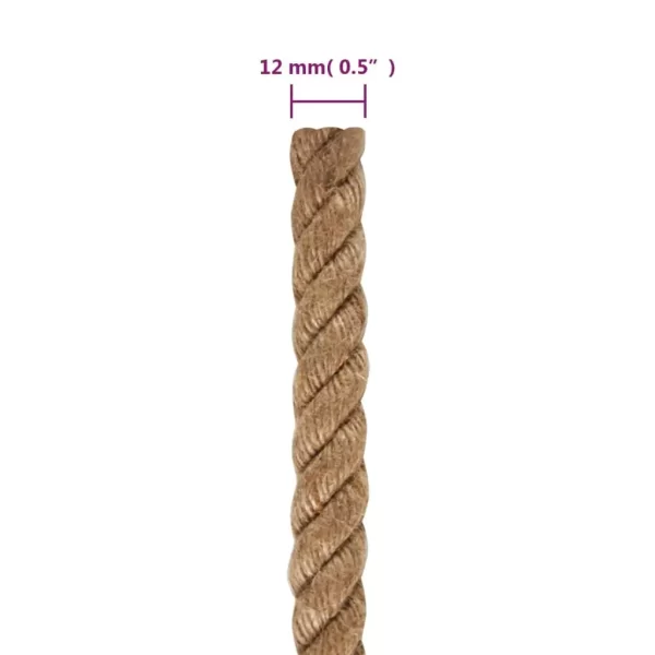 vidaXL Rope 100% Jute 0.5" 3937" - Image 6