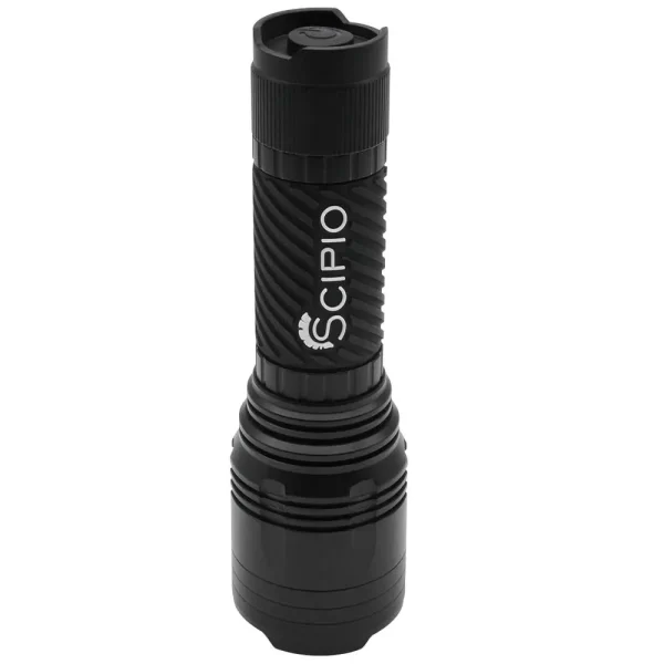 Scipio Tactical LED Flashlight 1903022R - 1000 Lumens 3-Mode Light Beam - Black - Image 2