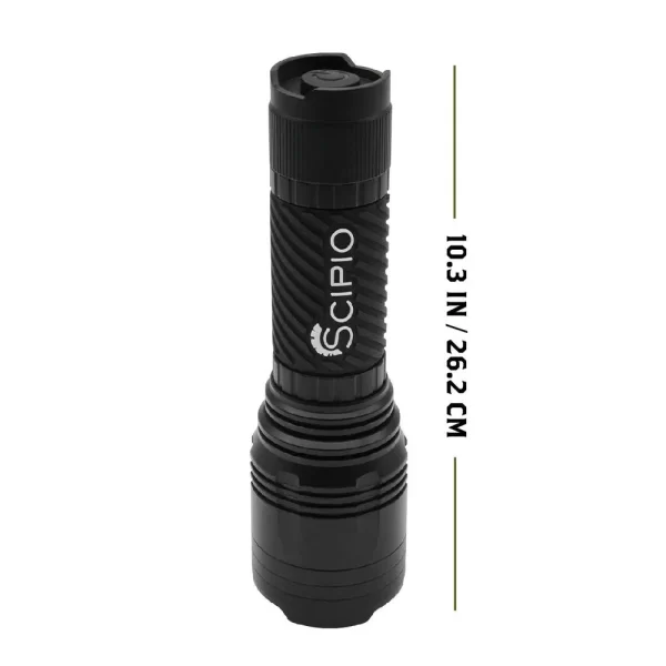 Scipio Tactical LED Flashlight 1903022R - 1000 Lumens 3-Mode Light Beam - Black - Image 4
