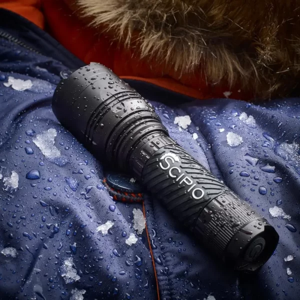 Scipio Tactical LED Flashlight 1903022R - 1000 Lumens 3-Mode Light Beam - Black - Image 5