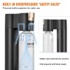VEVOR Sparkling Water Maker, Soda Maker Machine for Home Carbonating, Seltzer Water Starter Kit with 2 BPA-free 1L PET Bottles, Compatible with Mainstream Screw-in 60L CO2 Cylinder(NOT Included) Black - Image 4