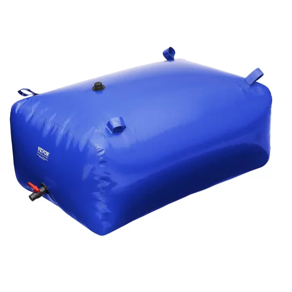 VEVOR 400L/105.7 Gallon Water Storage Bladder, RV Water Tank, 1000D Blue PVC Collapsible Water Storage Containers, Large Capacity Soft Water Bag, Portable Water Bladder, Fire Prevention, Camping - Image 9