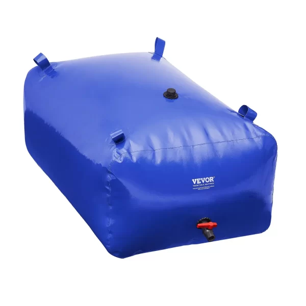 VEVOR 400L/105.7 Gallon Water Storage Bladder, RV Water Tank, 1000D Blue PVC Collapsible Water Storage Containers, Large Capacity Soft Water Bag, Portable Water Bladder, Fire Prevention, Camping - Image 10