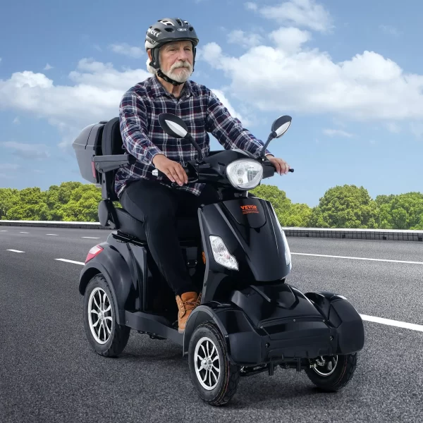 VEVOR Heavy Duty 4-Wheel Mobility Scooters for Seniors & Adults 500lbs Capacity - 31 Miles 3-Speed Long Range, 800W All Terrain Electric Recreational Scooter Wheelchair with 25 Max Climbing Capacity - Image 7